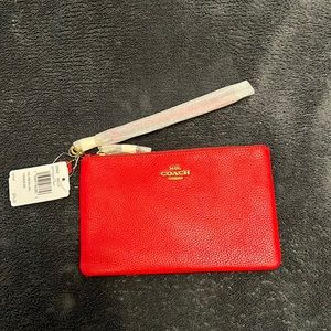 Gorgeous Red Coach wristlet - brand new with tags